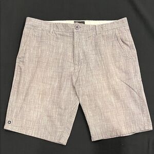 Micros Men's Heathered Gray Flat Front Shorts